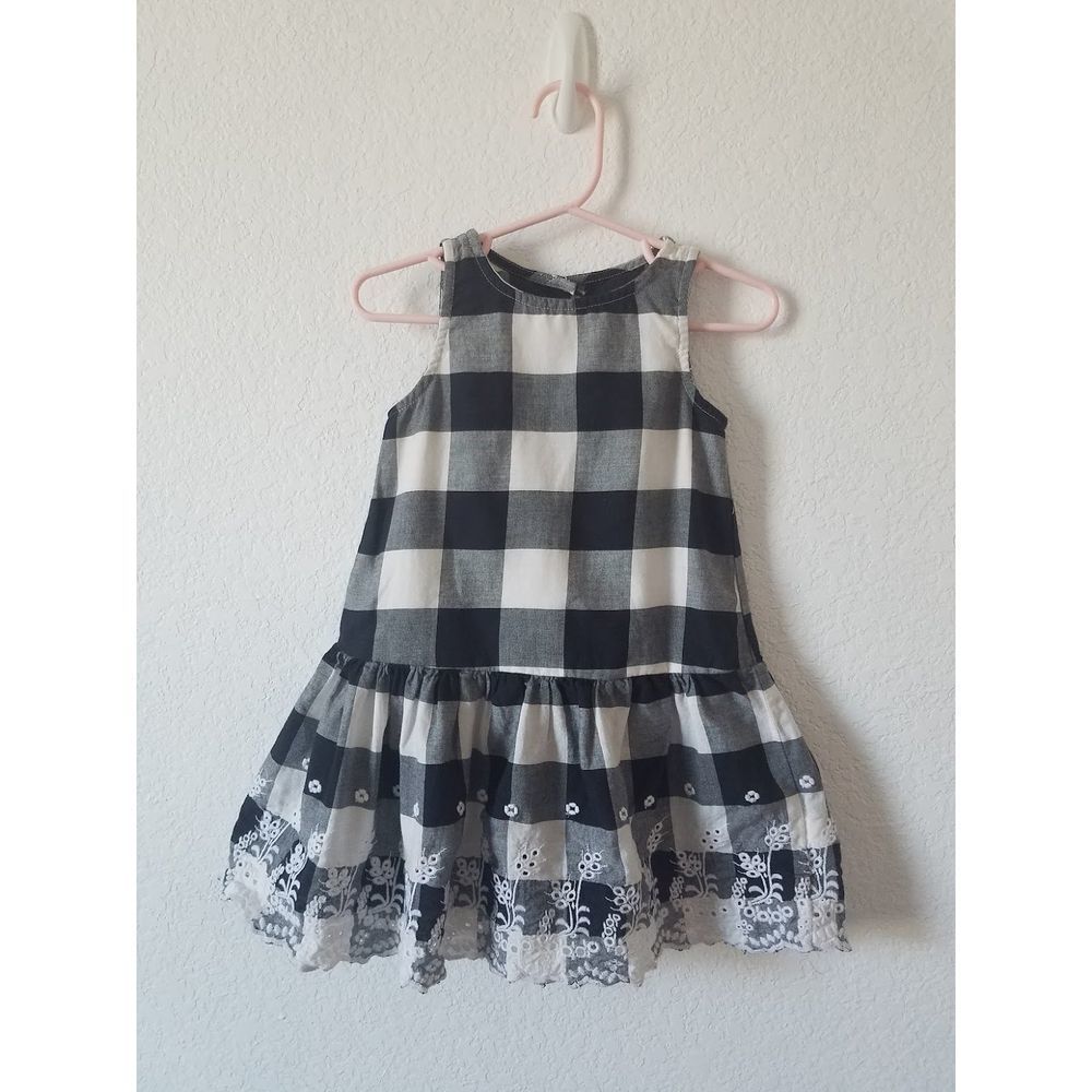 Pastourelle By Pippa & Julie Toddler Girls Gingham Black & White Dress
